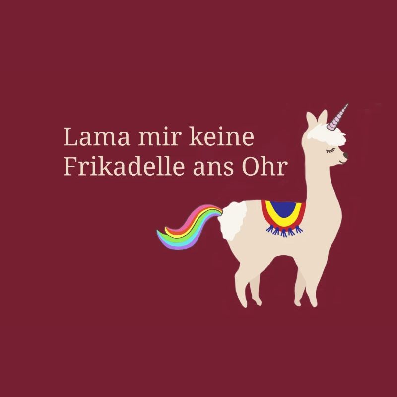 Lama Einhorn mit coolem Spruch