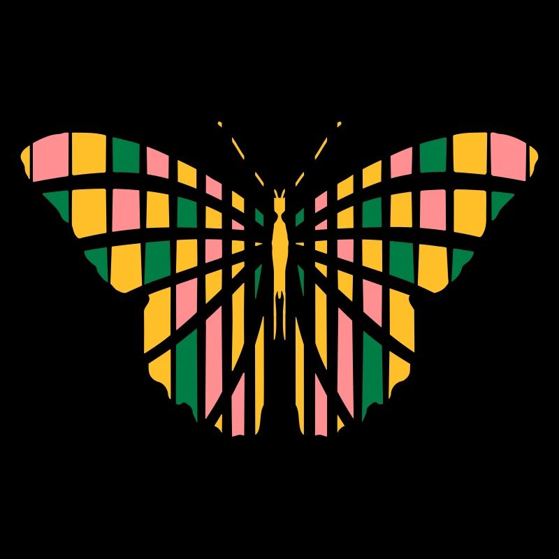 blocs de couleur papillon