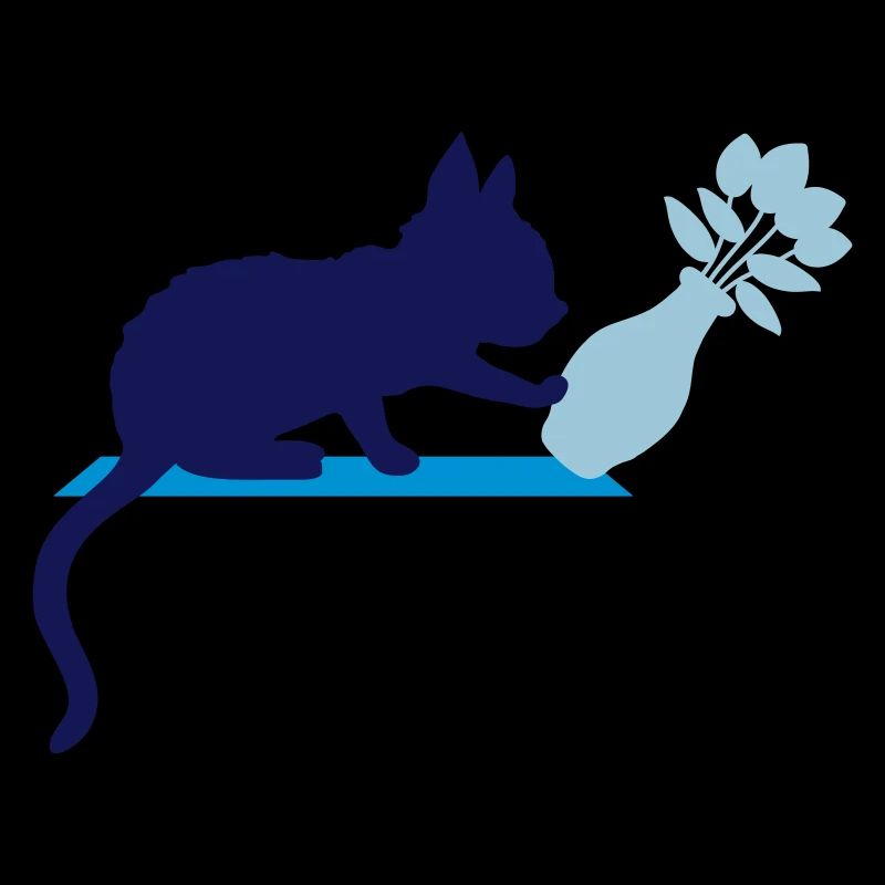 Renverser le vase à fleurs chat effronté
