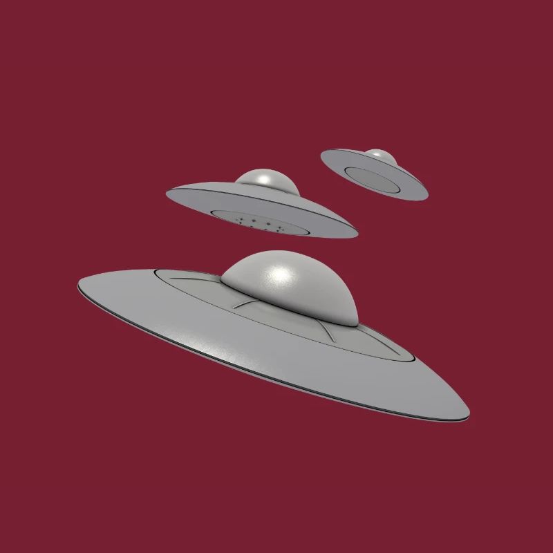 3 Ufo mit Aliens