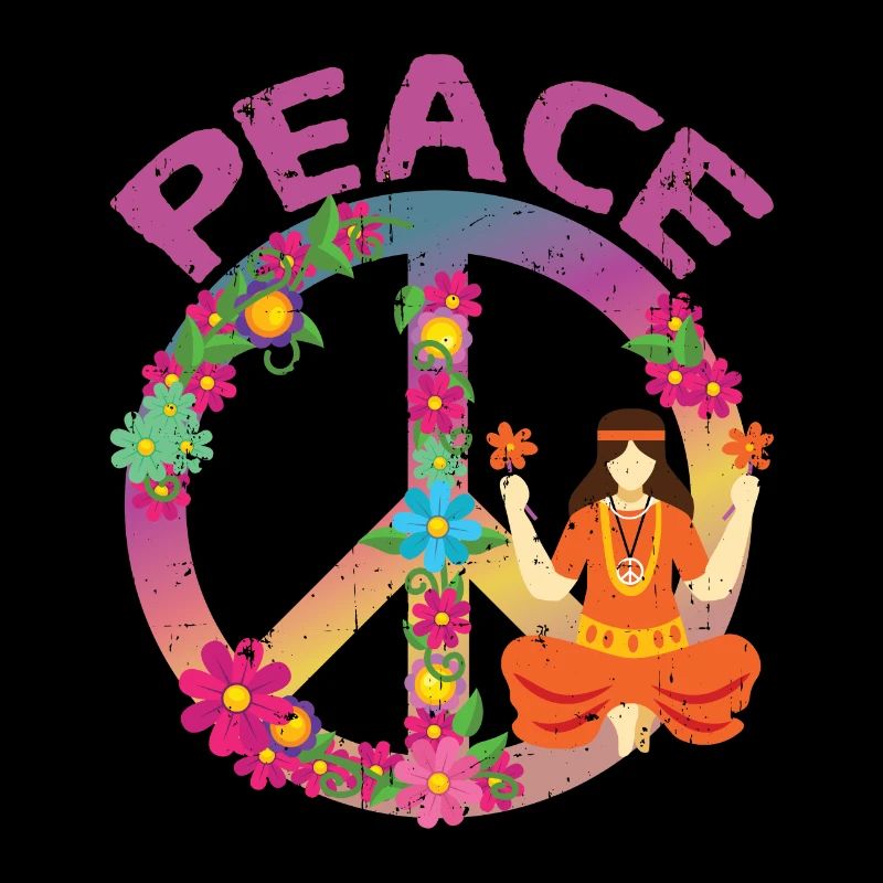 Hippie Peace-Zeichen | Hippies Kleidung Geschenke