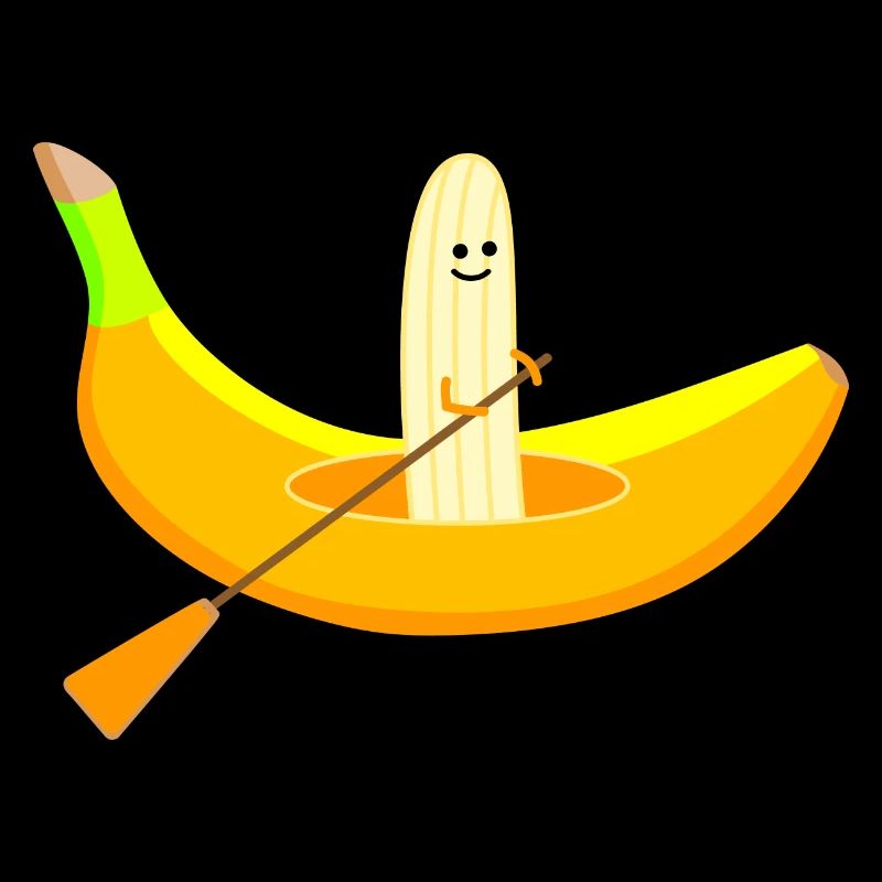 Paddler mit Banane