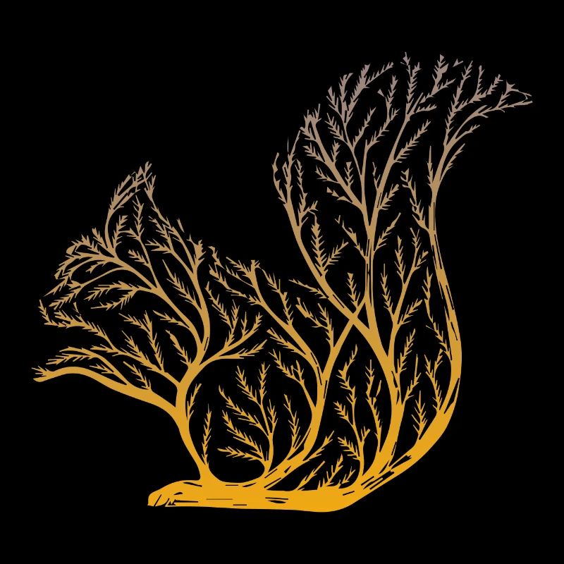 Eichhörnchen aus einem Baum
