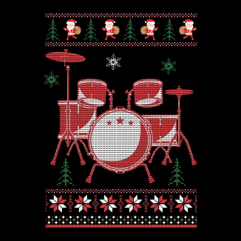 Drums Ugly Christmas | Drummer music gift