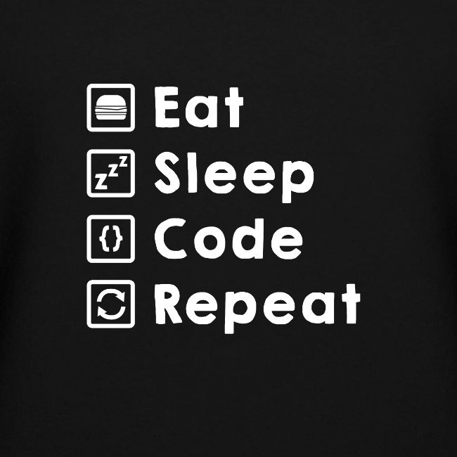 Eat Sleep Code Repeat light