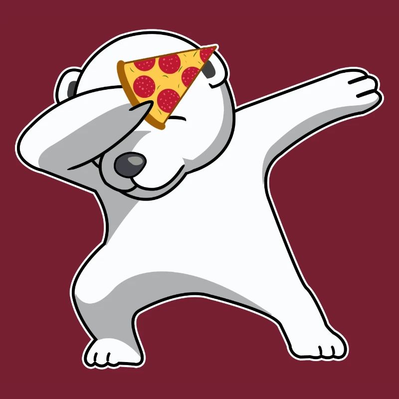 dab dabbing eisbär pizza fun geschenk bear polar