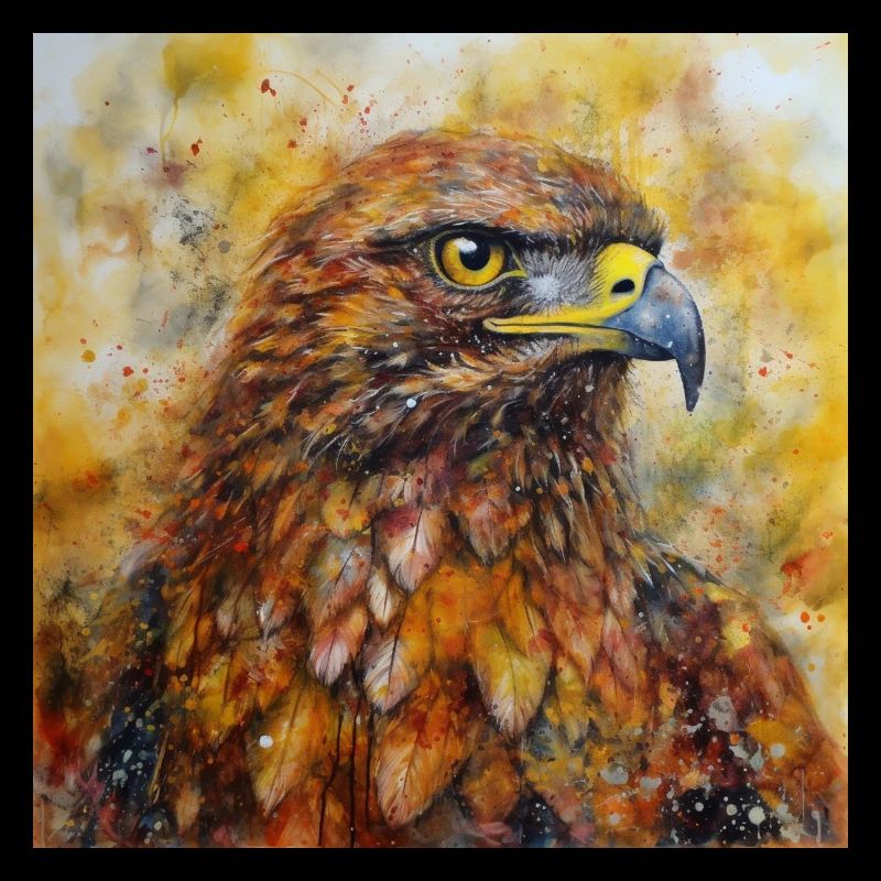 Modern & Colourful Eagle Wall Art by Bodhi