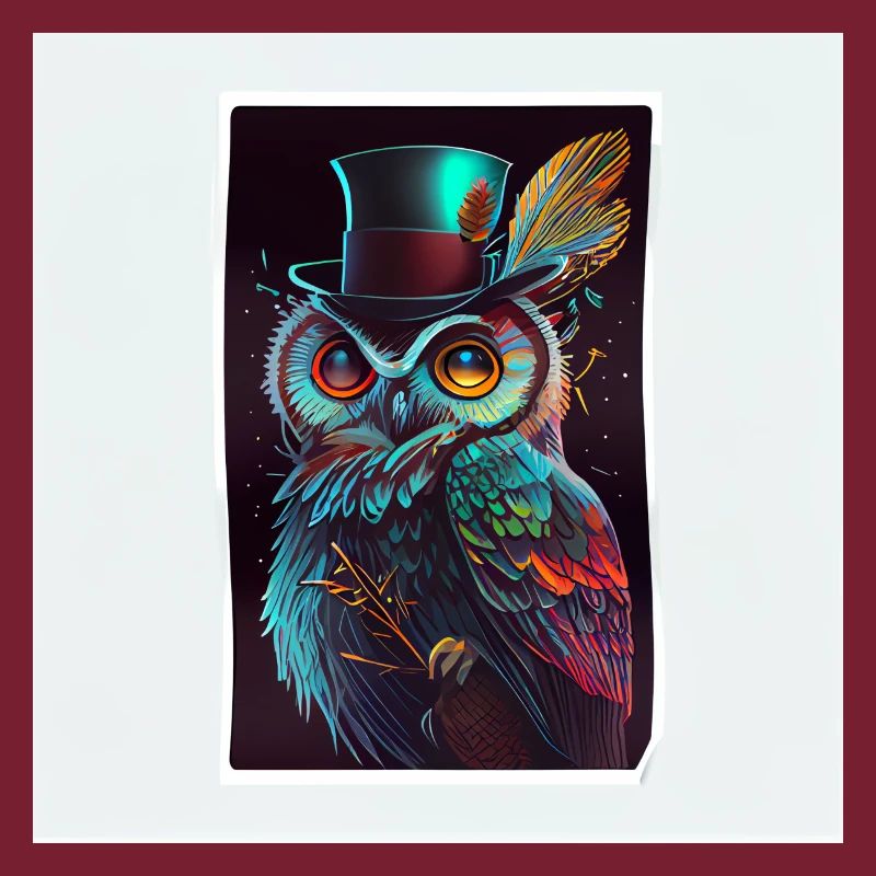 Coole Eule Sticker