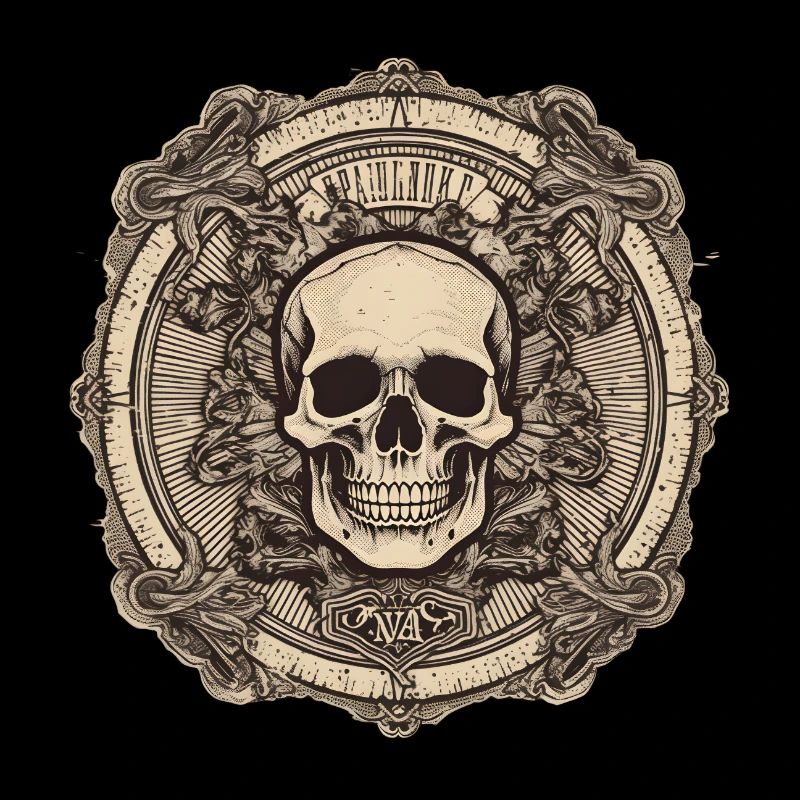 Dunkle Schädelwarnung