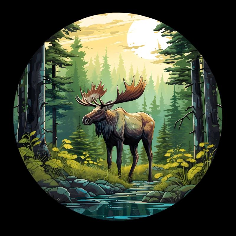Elch im Wald