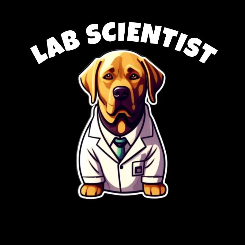 Scientifique De Laboratoire Drôle Labrador Jeu De Mots Science Chien
