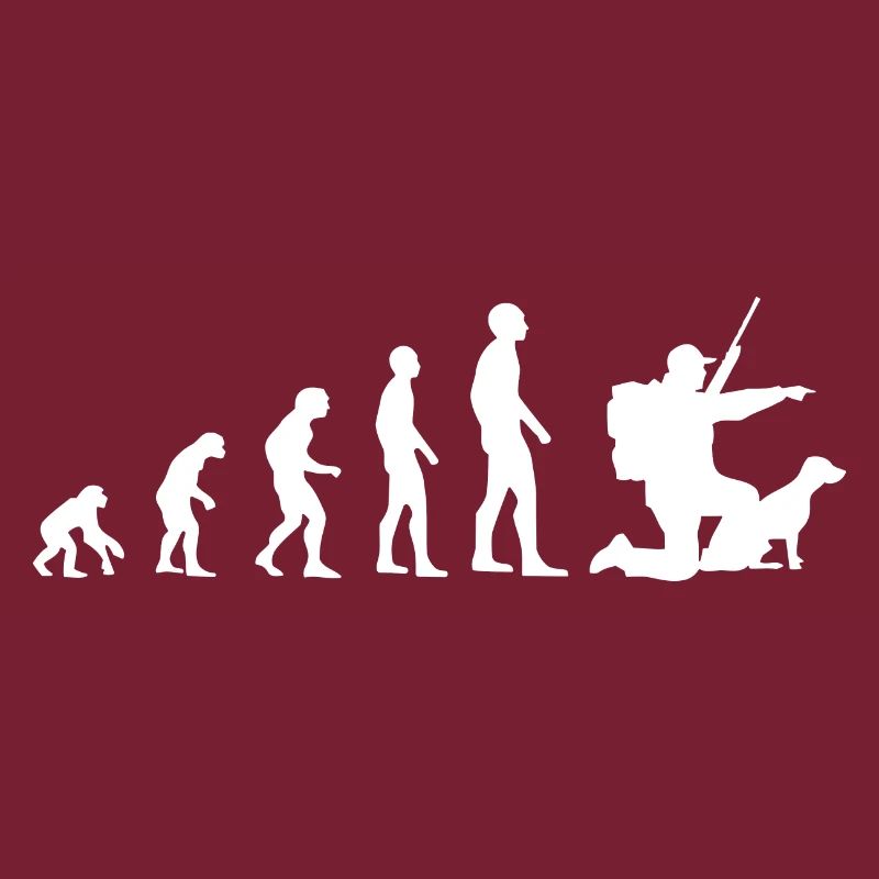 Evolution Jagdmann Humor Jäger Lustig