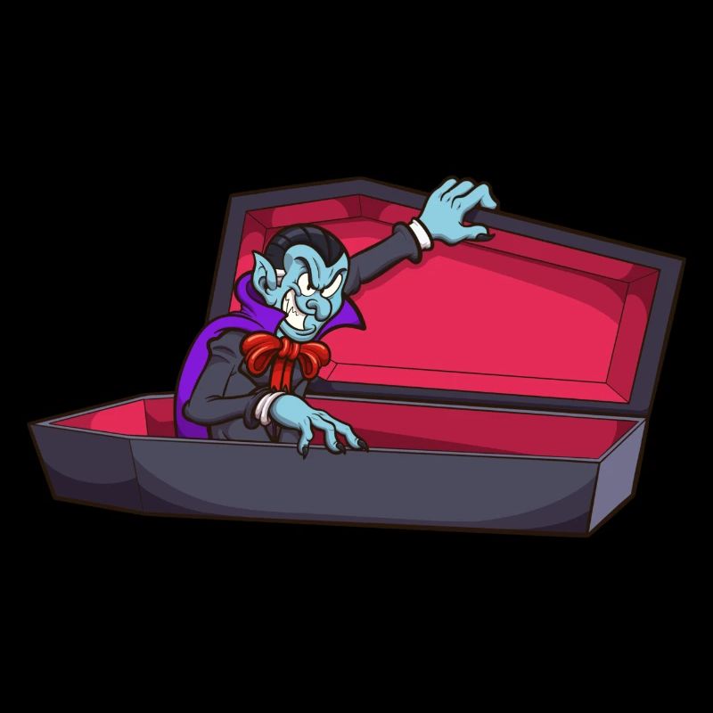 Vampire dans un cercueil