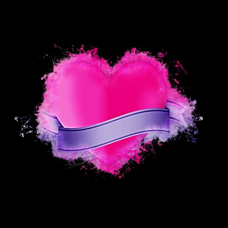 Herz Farbband hell glühend