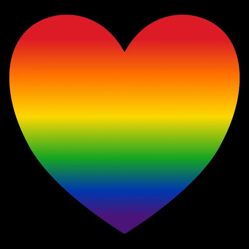 Herz Regenbogenfarben Geschenk