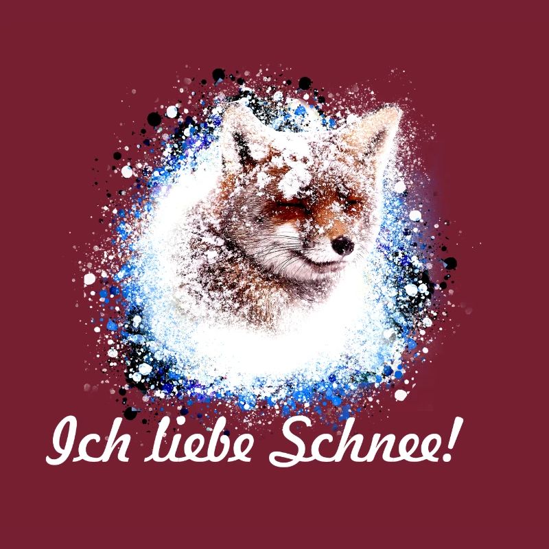 fuchs ,Graffiti, Malerei,fuchs,ich liebe schnee