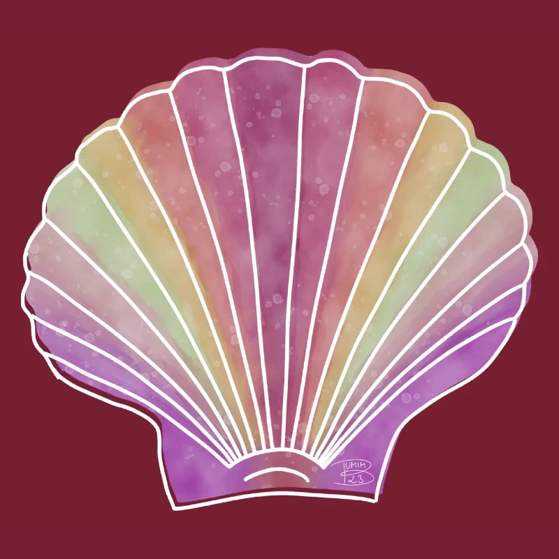 "Jakobsmuschel", Boho Line Art Design, "Shells"