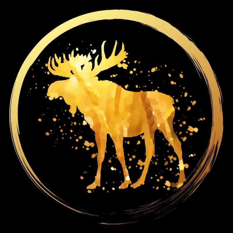 gemaltes Elchlogo