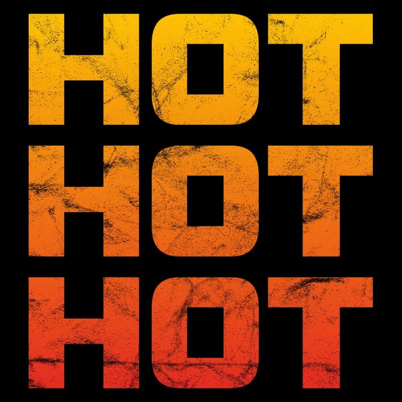 Hot Hot Hot - color gradient yellow red Viniage