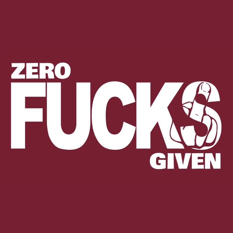 Zéro Fucks Compte tenu blanc