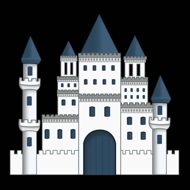 Chateau de prince et princesse bleu et blanc