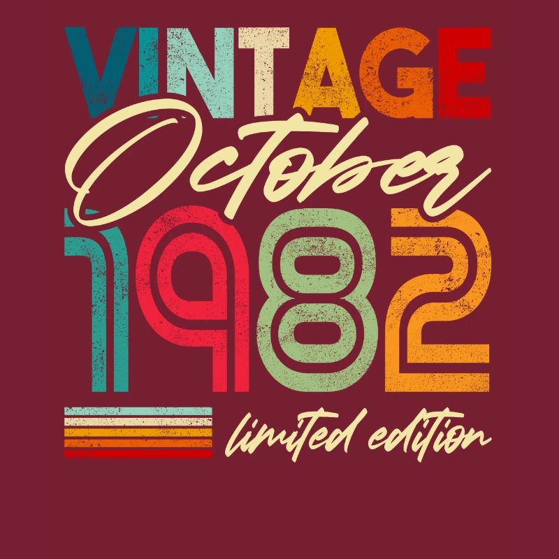 Vintage Geburtstag October 1982 Geschenkidee