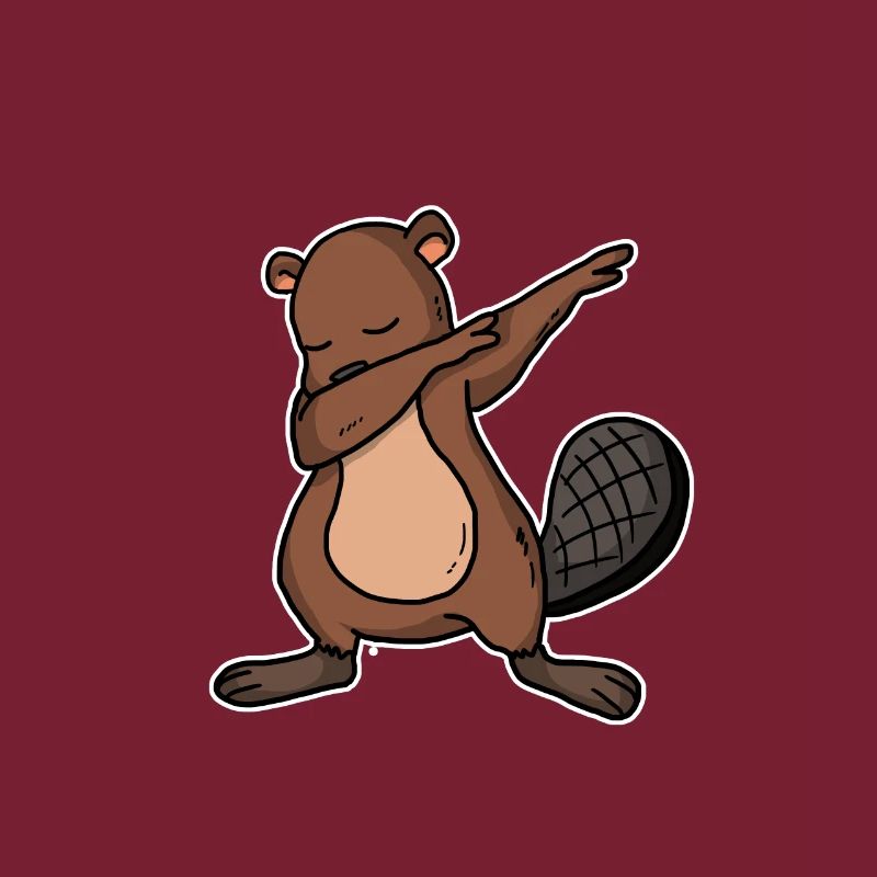 Cadeau de castor de dabbing