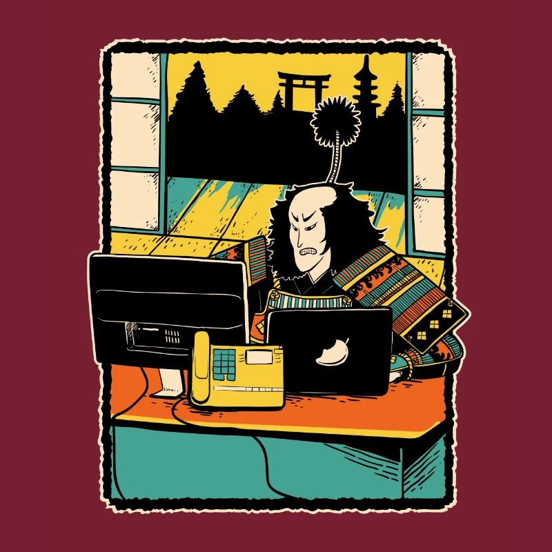 Samurai Computer Nerd Programmer Programming