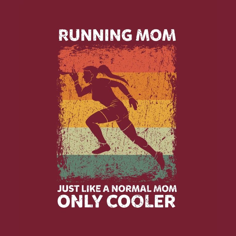 Maman de course vintage comme une maman normale seulement plus cool