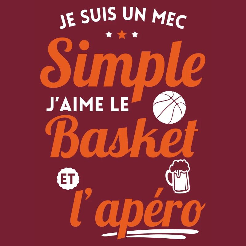 Mec simple aime le basket et l'apéro