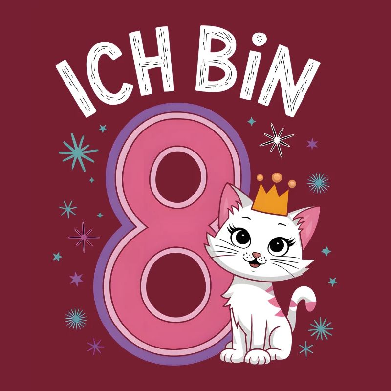 8. Geburtstag Katze Kätzchen Kindergeburtstag