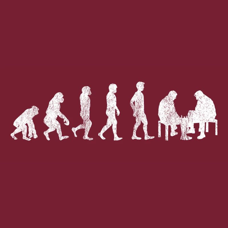 Evolution Geschenk Schach Schachspieler shirt
