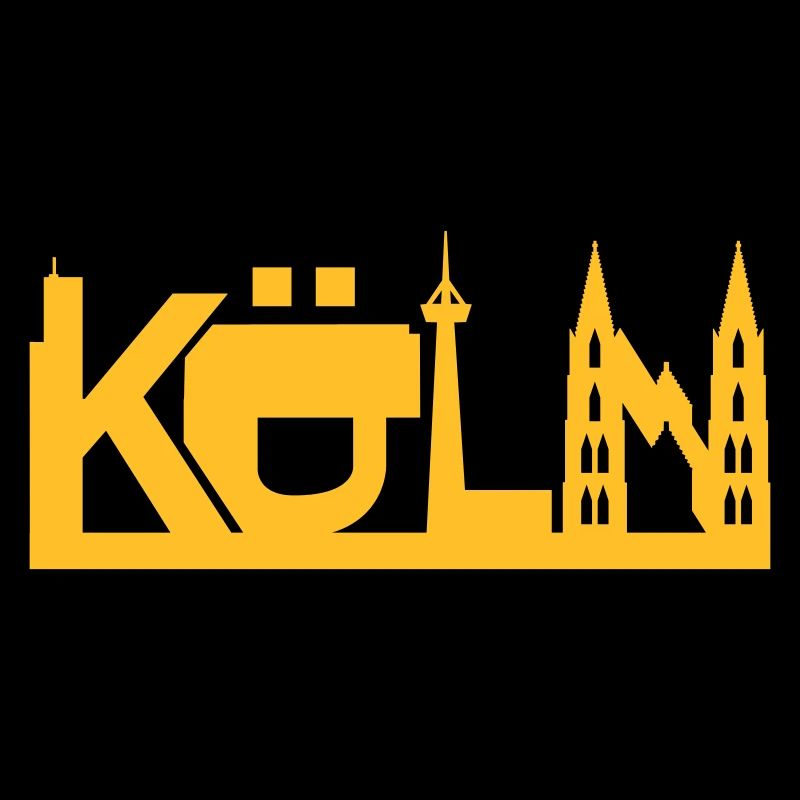Köln Skyline mit Sehenswürdigkeiten