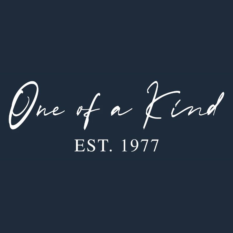 Einzigartig seit 1977 Geschenkidee Typografie