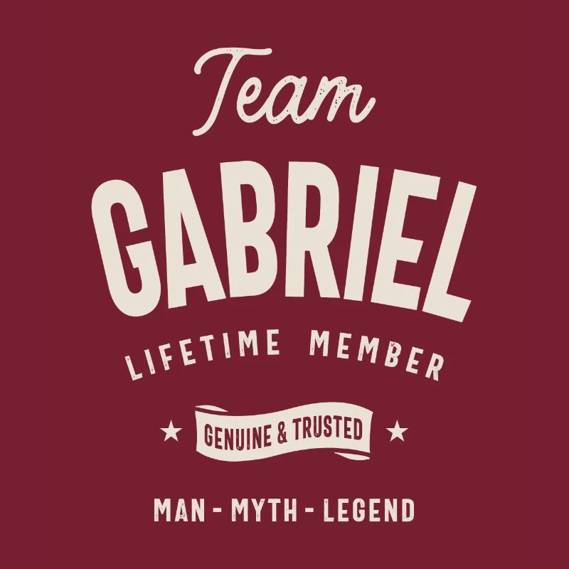 Team Gabriel Lifetime Member Personalized Name