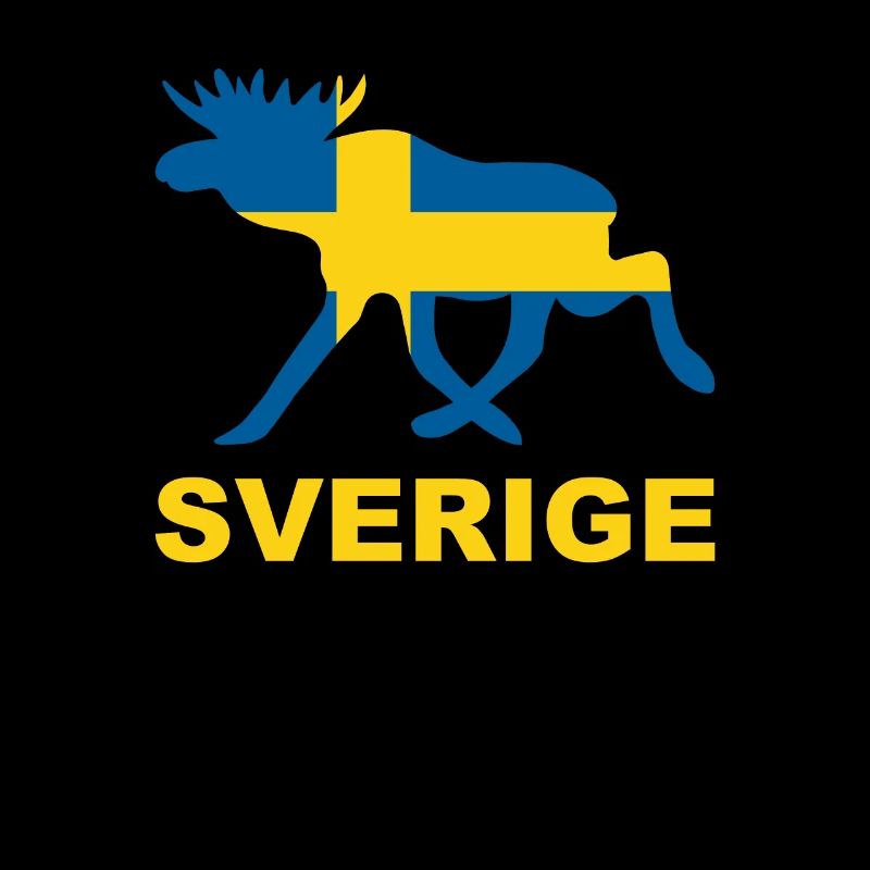 Sverige Älg Elk Elk Moose drapeau de la Suède