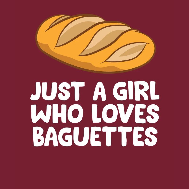 Nur ein Mädchen, das Baguettes liebt