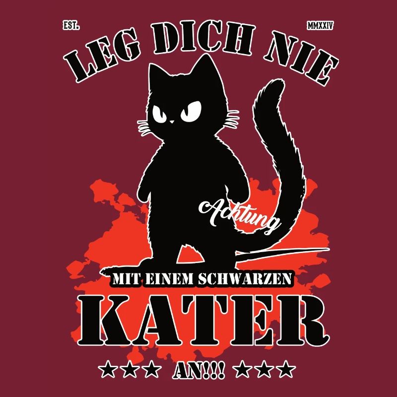 Drôle de chat noir design