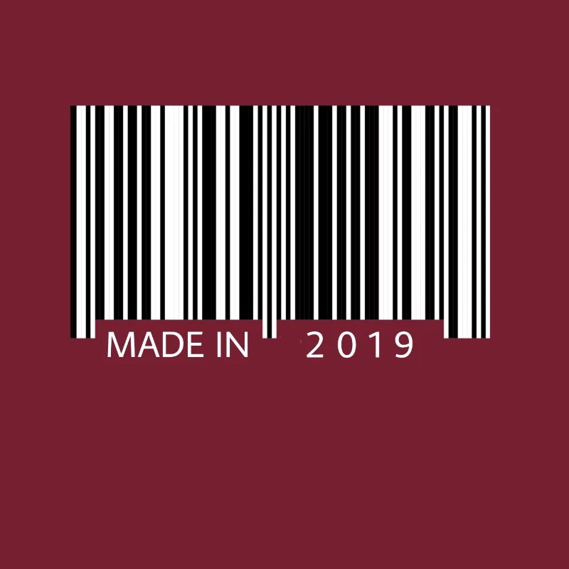 Made in 2019 Barcode Geschenk Geburtstag