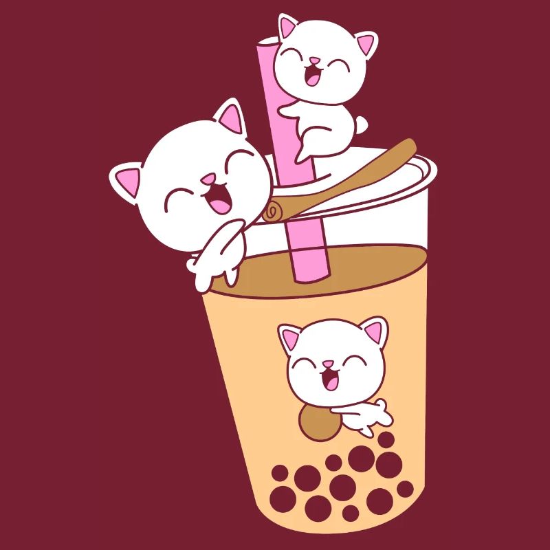 Boba Tee Bubble Tea Katze Kätzchen