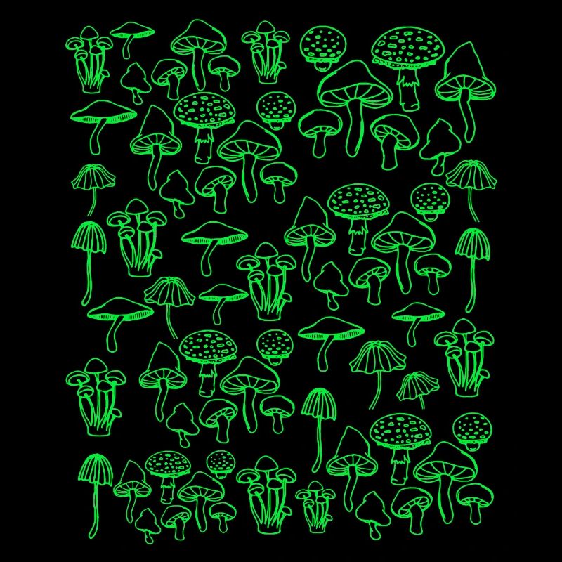 Champignons magiques - Champignons psychédéliques Neon Goa
