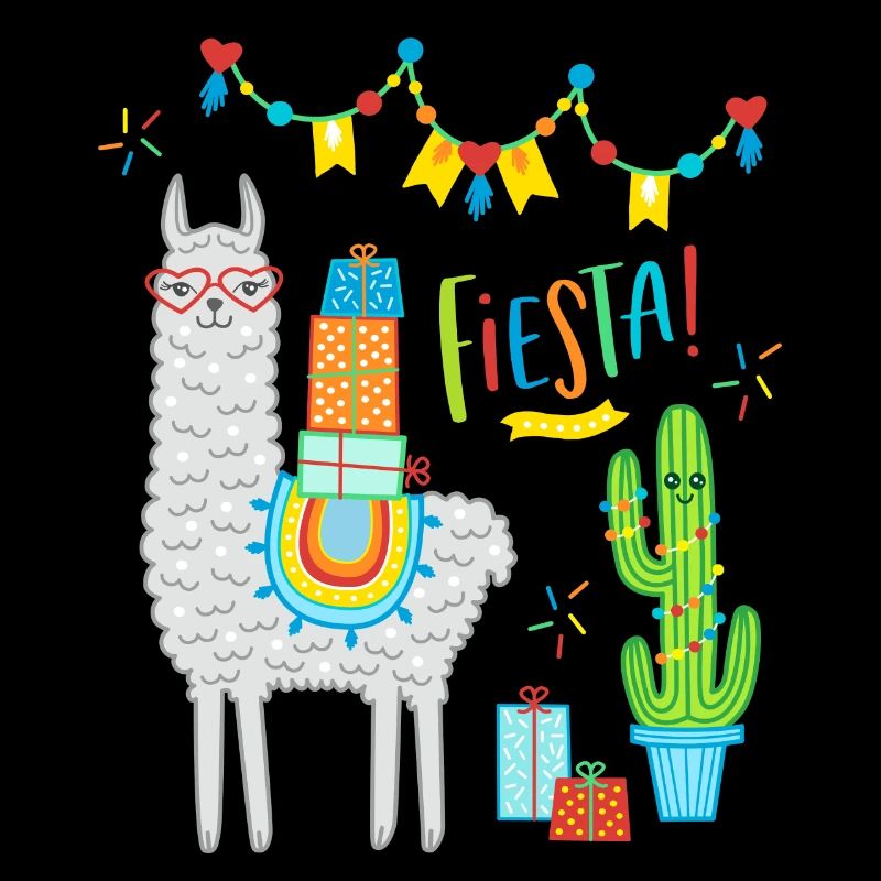 Llama Fiesta Comic Alpaka Geschenk Geburtstag