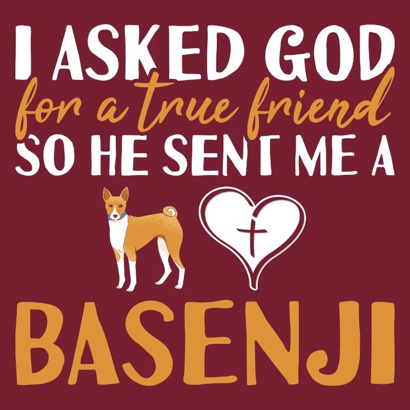 Chien J’ai demandé à Dieu un véritable ami Basenji