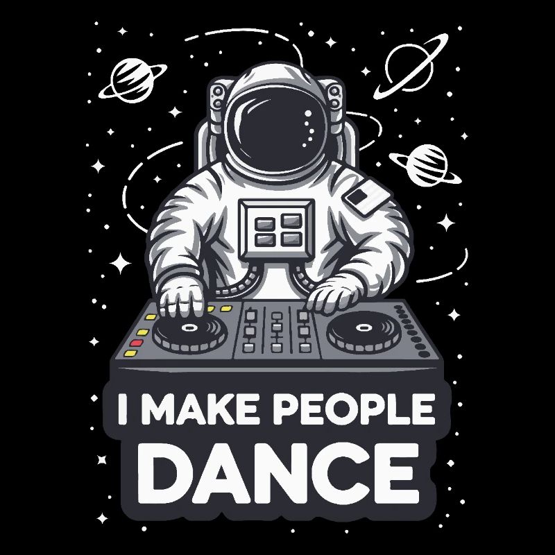 DJ Techno EDM Rave Astronaute Je fais danser les gens