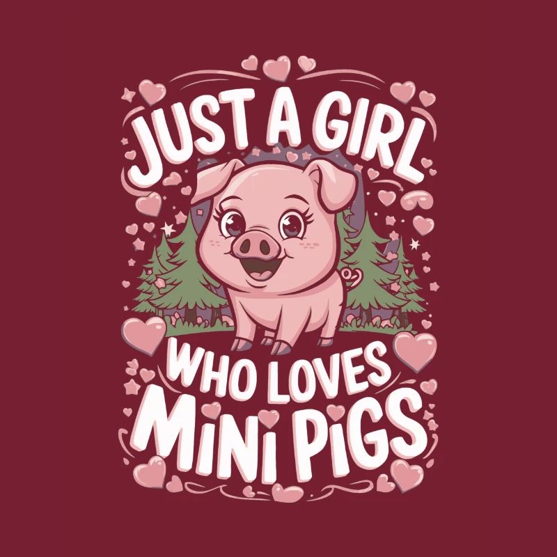 Süßes kleines Schwein Minischwein Mädchen Spruch
