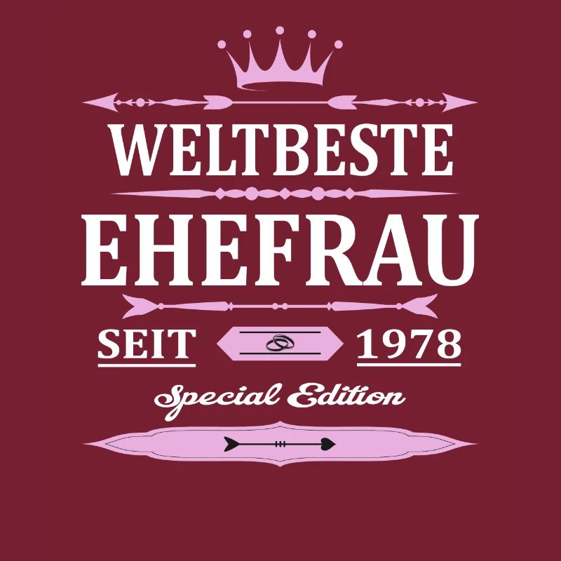 Weltbeste Ehefrau Seit 1978 Vintage Hochzeitstag