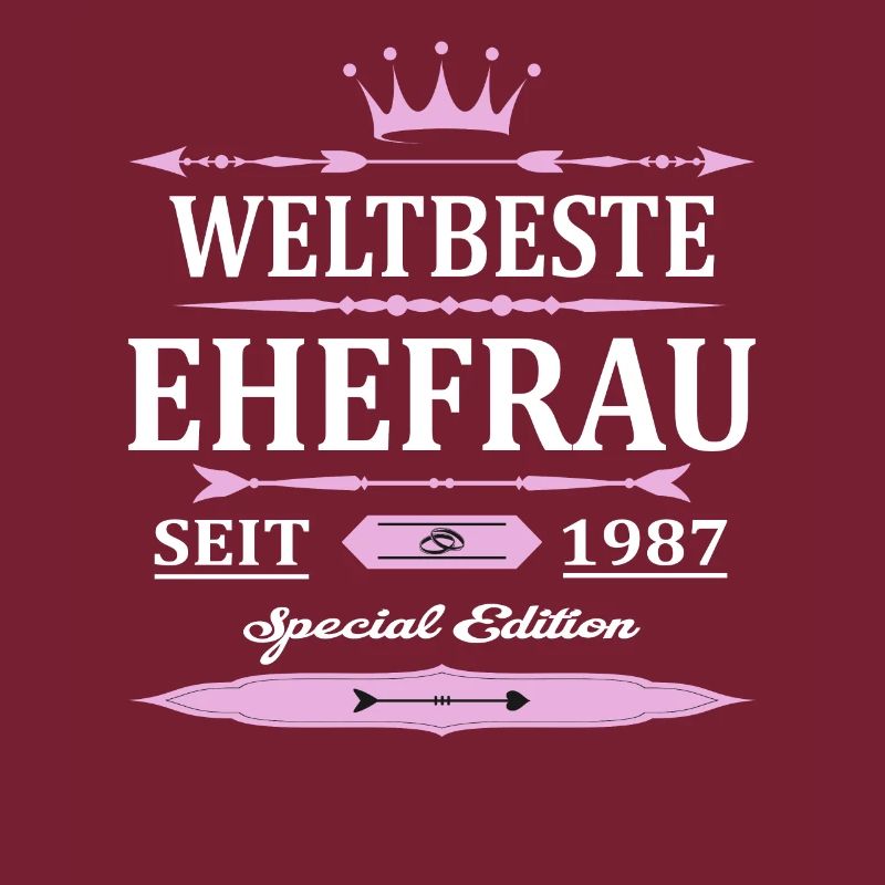 Weltbeste Ehefrau Seit 1987 Vintage Hochzeitstag