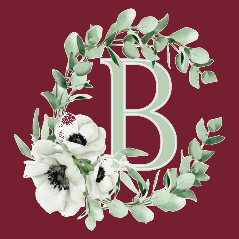 Buchstabe B mit Blumen