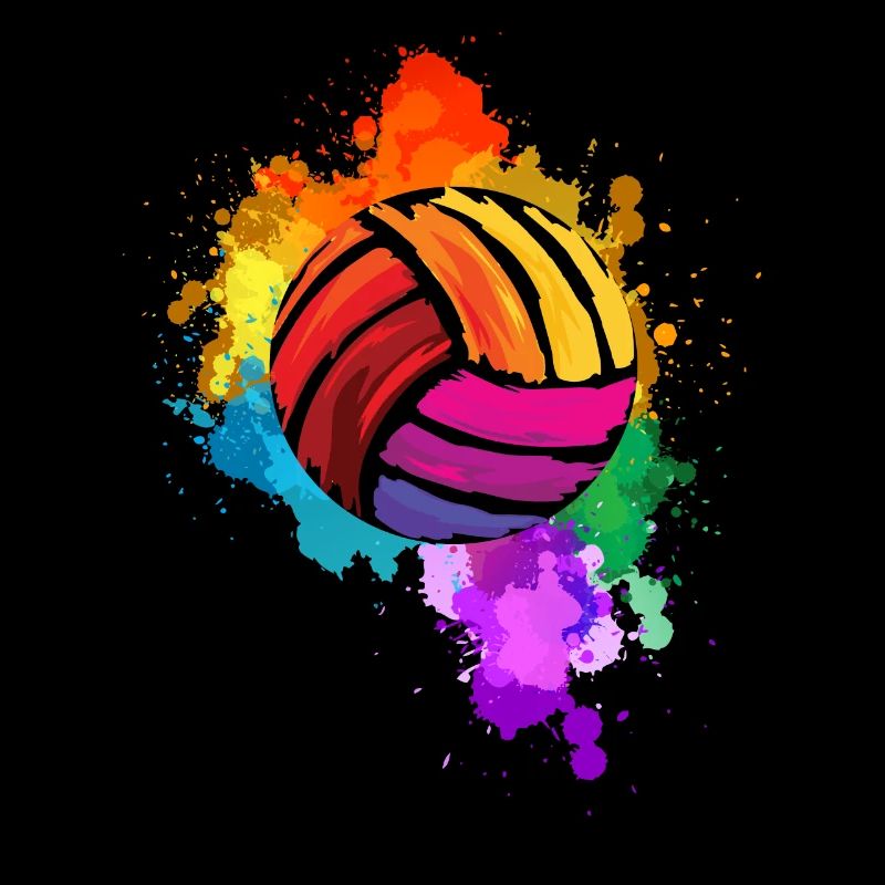 Volleyball Paint Splashes