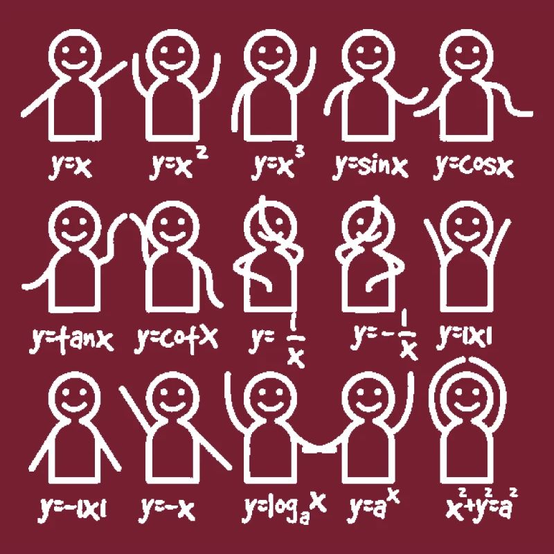 Algebra Dance Funny Graph Figures Math Equation Sh